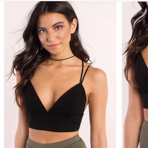 rita black cami crop top